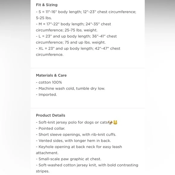 Striped Jersey-Knit Polo Shirt for Pets - Picture 3 of 3